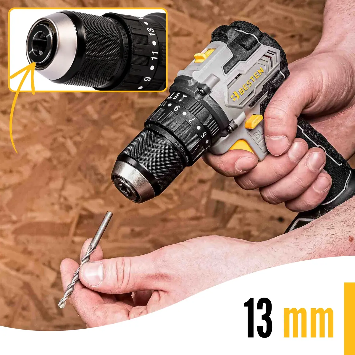 Wkrętarka akumulatorowa udarowa BESTEN BE-2885 - walizka transportowa